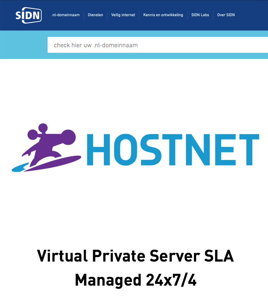 Plaatje SLA Hostnet die DFG Websolutions heeft afgesloten